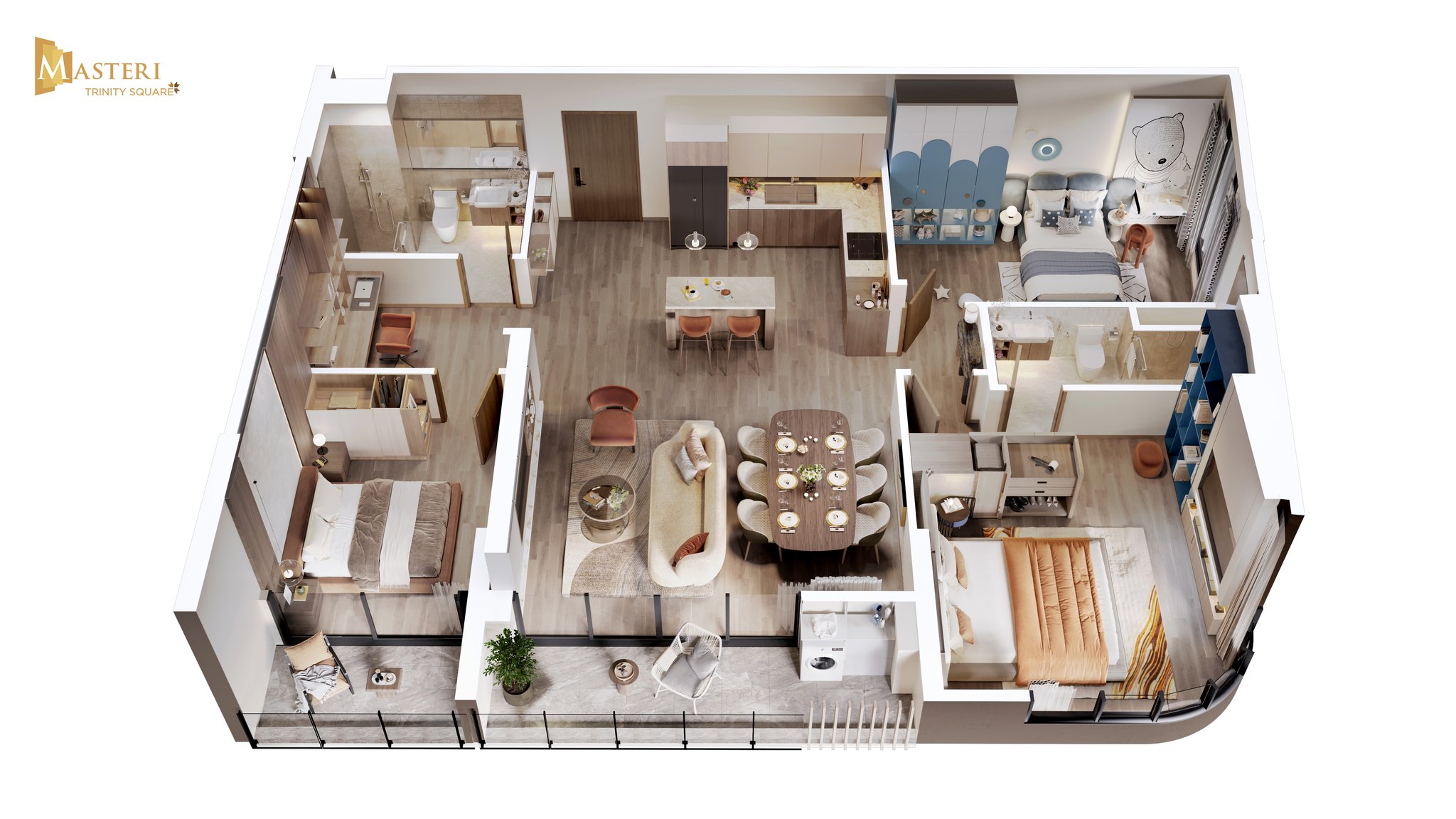 Mặt bằng điển hình căn hộ Vinhomes Hòa Long Bắc Ninh